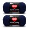 Red Heart Super Saver Jumbo Soft Navy Yarn - 2 Pack of 396g/14oz - Acrylic - 4 Medium (Worsted) - 744 Yards - Knitting/Crochet